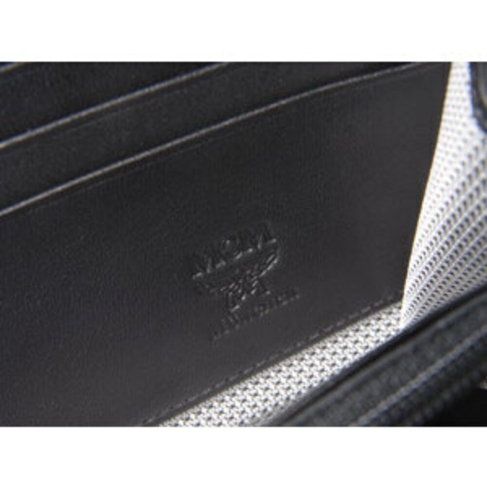 Mcm Round Zip Long Wallet Python Studs Brown Beige - image 3